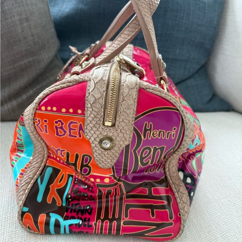 Henri Bendel Multicolor Graphic Satchel NY Limited Edition - Picture 2 of 9